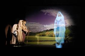 Proiezione apparizione Madonna a Fatima - Fiera JOSP Roma